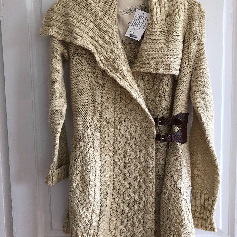 Angel of the North's Blanched and Buckled Cardigan